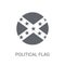 political Flag icon. Trendy political Flag logo concept on white