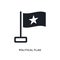 political flag isolated icon. simple element illustration from political concept icons. political flag editable logo sign symbol
