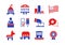 Political icons set