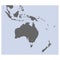 Political Map of Australia and oceania