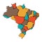 Political map of Brazil