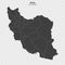 Political map of Iran isolated on transparent background