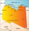 Political map of Libya