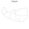 Political map of Somaliland isolated on white background