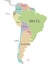 Political South America Map vector illustration