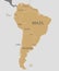 Political South America Map vector illustration.