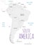 Political South America Map vector illustration isolated in white background