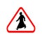 Politically correct road sign in long dress in Qatar, men and women