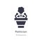 politician icon. isolated politician icon vector illustration from professions collection. editable sing symbol can be use for web