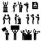 Politician Reporter Election Vote Pictogram