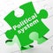 Politics concept: Political System on puzzle background