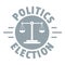 Politics election logo, simple gray style