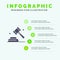 Politics, Law, Campaign, Vote Solid Icon Infographics 5 Steps Presentation Background