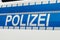 Polizei sign on german police car