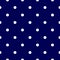 Polka dot blue and white background. Regular fashion pattern.