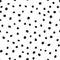 Polka dot hand drawn seamless background. Polkadot snowflakr black irregular point motif