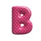 Polka dot letter B - Capital 3d pink retro font - suitable for Fashion, retro design or decoration related subjects