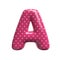 Polka dot letter A - Capital 3d pink retro font - suitable for Fashion, retro design or decoration related subjects