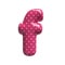 Polka dot letter F - Small 3d pink retro font - Suitable for Fashion, retro design or decoration related subjects