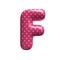 Polka dot letter F - Upper-case 3d pink retro font - suitable for Fashion, retro design or decoration related subjects