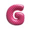 Polka dot letter G - Capital 3d pink retro font - suitable for Fashion, retro design or decoration related subjects