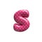 Polka dot letter S - Lowercase 3d pink retro font - Suitable for Fashion, retro design or decoration related subjects