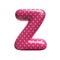 Polka dot letter Z - Upper-case 3d pink retro font - suitable for Fashion, retro design or decoration related subjects