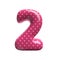 Polka dot number 2 - 3d pink retro digit - Suitable for Fashion, retro design or decoration related subjects