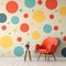 Polka-Dot Pop Wallpaper Design