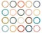 Polka dot scalloped circle labels