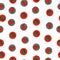 Polka dot seamless pattern with cute ladybugs.