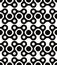 Polka dot seamless pattern, geometric figures, black