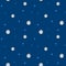 Polka dot seamless pattern Watercolor Christmas ball from trend classic blue crystal with gold element on blue