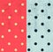 Polka-dot seamless patterns, grunge background with dots