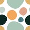 Polka dot. Seamless repeat pattern of colorfull circles, points. Vector