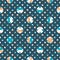 Polka-Dot seamless vector pattern. Super modern semi-regular vibrant geometric pattern