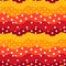 Polka dot and waves. Cute seamless pattern in color of petal of flower marigold