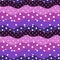 Polka dot and waves. Cute seamless pattern in color of petal of flower morning-glory