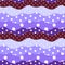 Polka dot and waves. Cute seamless pattern in color of petal of flower viola