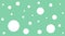 Polka dot white on green pastel soft for abstract background, polka dot white pattern cute, random scattered dots, green soft and