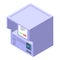 Poll box icon isometric vector. Election vote