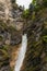 Pollatschlucht Pollat waterfall near Neuschwnstein castle in Bavarian Alpine forest