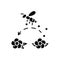 Pollination black glyph icon