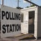 Polling station in temporary cabin