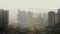 Polluted Chinese city Kunming in the morning