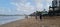 Polluted sand on Versova Beach in Mumbai