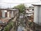 Polluted water flows through the Kibera slum in Africa
