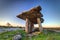 Polnabrone Dolmen at sunrise in Ireland