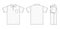 Polo shirt ,golf shirt template illustration /front,back,side / white
