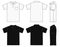 Polo shirt ,golf shirt template illustration /front,back,side / white & black.